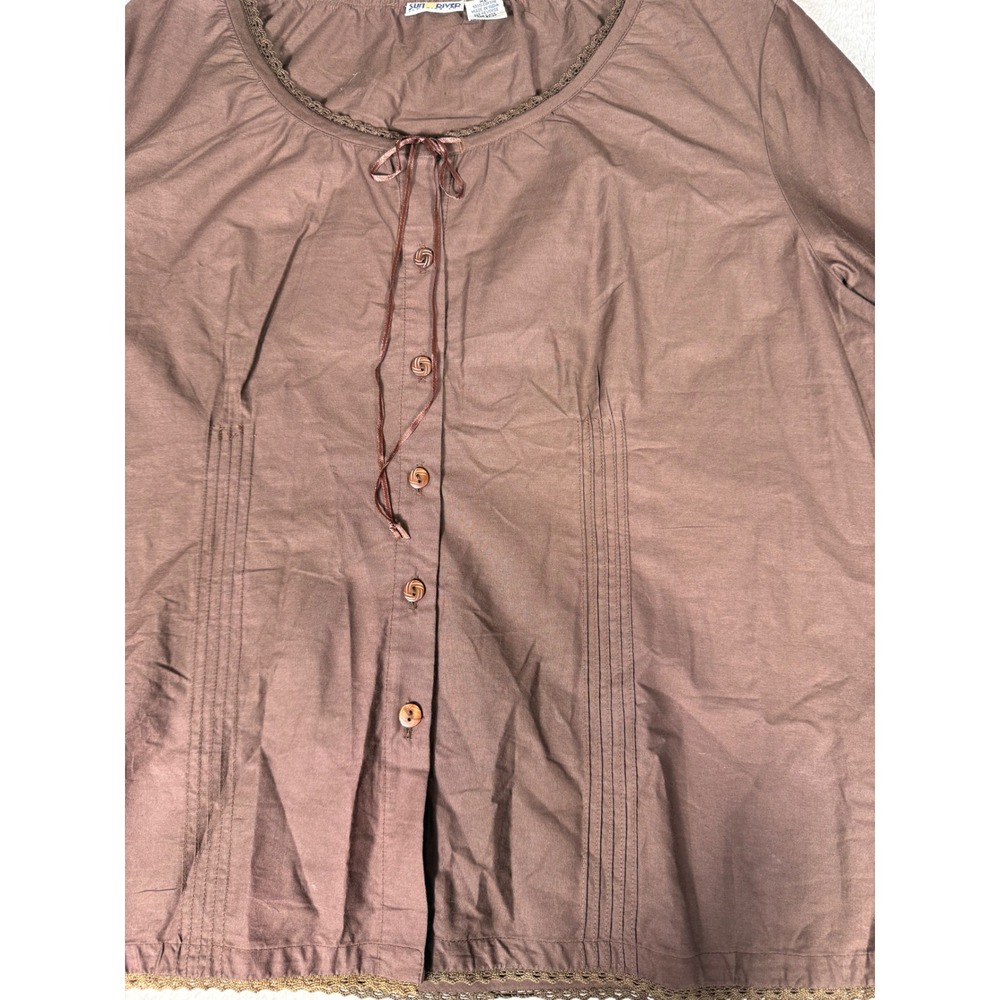Sun River Skirt Set Women 2X Brown‎ NWT Lace Trim Boho Cottagecore vintage 90's - Picture 13 of 16
